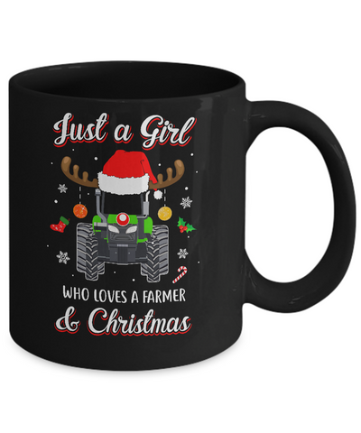 Just A Girl Who Loves A Farmer And Christmas Mug Coffee Mug | Teecentury.com