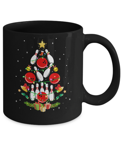 Funny Bowling Christmas Tree Light Xmas Gift Mug Coffee Mug | Teecentury.com