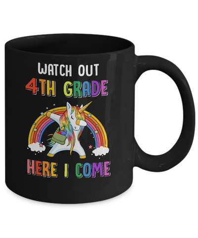 4th Grade Here I Come Unicorn Back To School Mug Coffee Mug | Teecentury.com