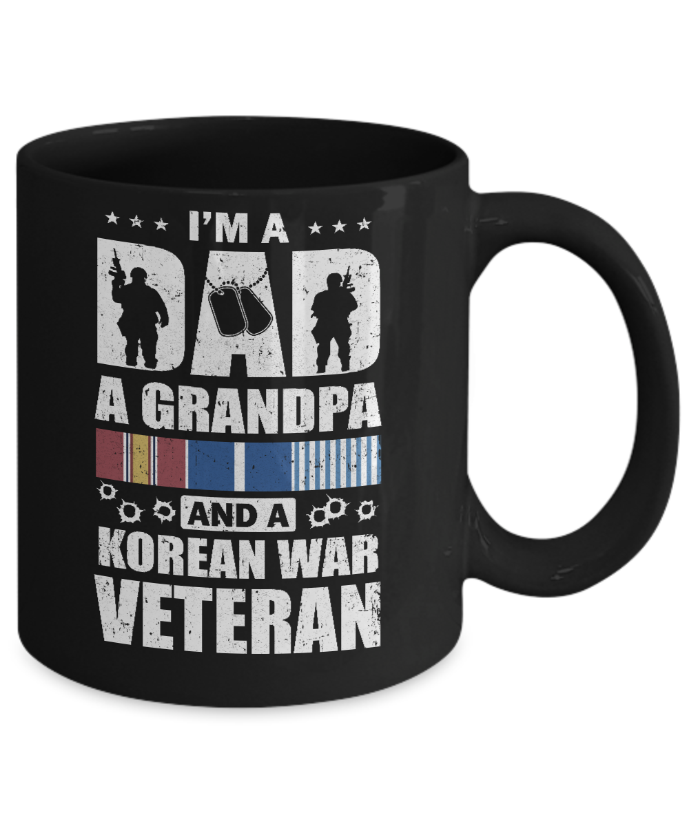 Dad A Grandpa And A Korean War Veteran Fathers Day Mug Coffee Mug | Teecentury.com