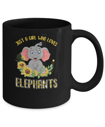 Just A Girl Who Loves Elephants And Sunflowers Mug Coffee Mug | Teecentury.com
