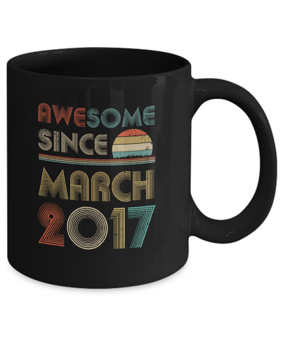 Awesome Since March 2017 Vintage 5th Birthday Gifts Mug Coffee Mug | Teecentury.com