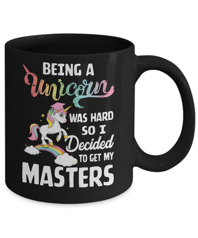 Funny Unicorn Masters Degree Graduation Graduate Gift Mug Coffee Mug | Teecentury.com