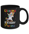 Grandma Of The Birthday Girl Dabbing Unicorn Party Mug Coffee Mug | Teecentury.com