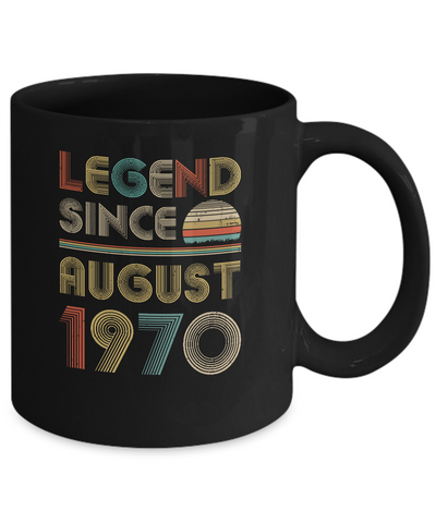 Legend Since August 1970 Vintage 52th Birthday Gifts Mug Coffee Mug | Teecentury.com