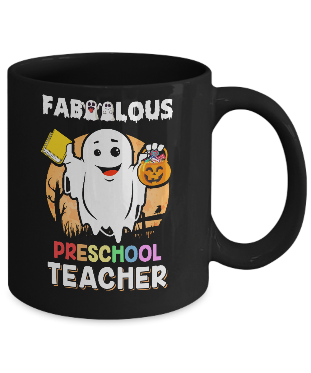 Faboolous Fabulous Preschool Teacher Halloween Mug Coffee Mug | Teecentury.com