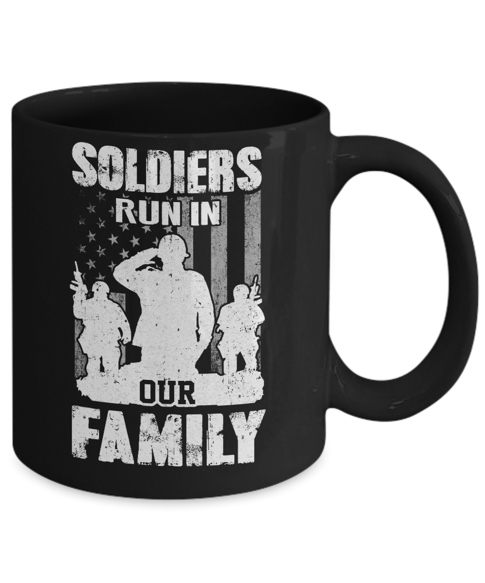 Soldiers Run In Our Family Veteran Dad Son Mug Coffee Mug | Teecentury.com