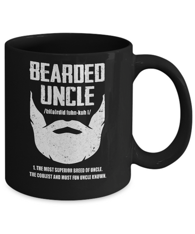 Bearded Funcle Funny Uncle Beard Definition Mug Coffee Mug | Teecentury.com