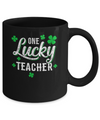 One Lucky Teacher Irish Shamrocks Funny St Patrick Day Mug Coffee Mug | Teecentury.com