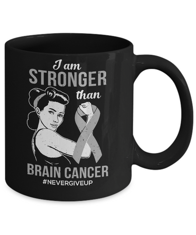 I Am Stronger Than Brain Cancer Awareness Support Mug Coffee Mug | Teecentury.com
