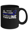 Because She's Mine I Walk This Line Thin Blue Line Mug Coffee Mug | Teecentury.com