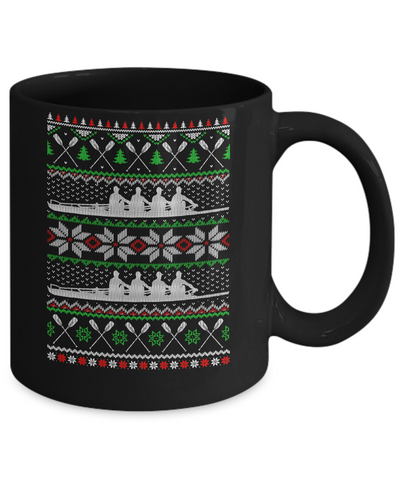 Rowing Ugly Christmas Happy Holiday Boating Crew Xmas Gift Mug Coffee Mug | Teecentury.com