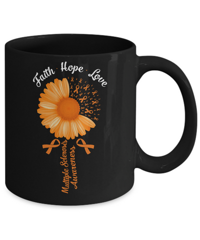 Faith Hope Love Orange Multiple Sclerosis Awareness Mug Coffee Mug | Teecentury.com