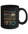 Awesome Since March 1970 Vintage 52th Birthday Gifts Mug Coffee Mug | Teecentury.com