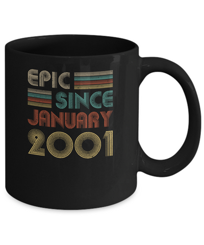 Epic Since January 2001 Vintage 21th Birthday Gifts Mug Coffee Mug | Teecentury.com