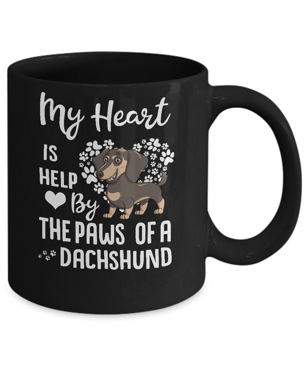 My Heart Is Held By The Paws Of A Dachshund Lover Mug Coffee Mug | Teecentury.com