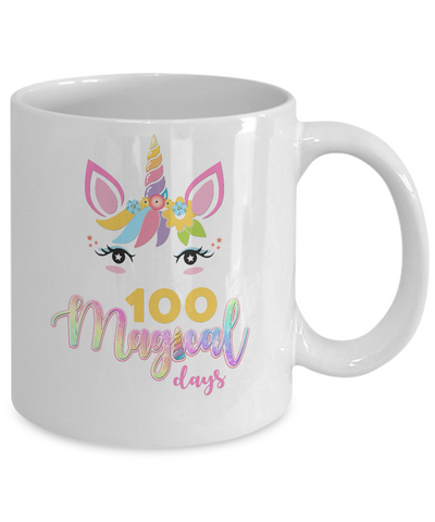100 Magical Days Of School Unicorn Girl Gifts Mug Coffee Mug | Teecentury.com