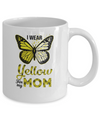 I Wear Yellow For My Mom Butterfly Sarcoma Bone Cancer Mug Coffee Mug | Teecentury.com