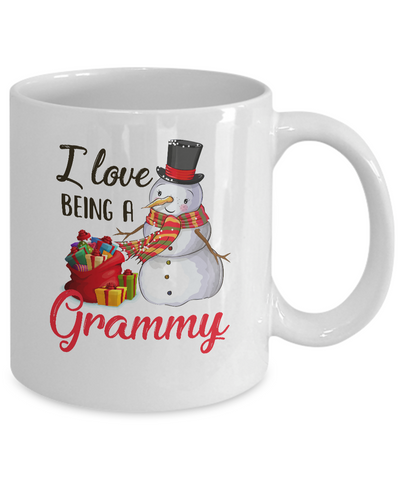 I Love Being A Grammy Snowman Gift For Christmas Day Mug Coffee Mug | Teecentury.com