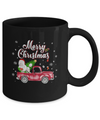 Poodle Rides Red Truck Christmas Pajama Mug Coffee Mug | Teecentury.com