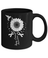 Hummingbird Sunflower White Ribbon Lung Cancer Awareness Mug Coffee Mug | Teecentury.com