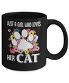 Just A Girl Who Loves Her Cat Mug Coffee Mug | Teecentury.com