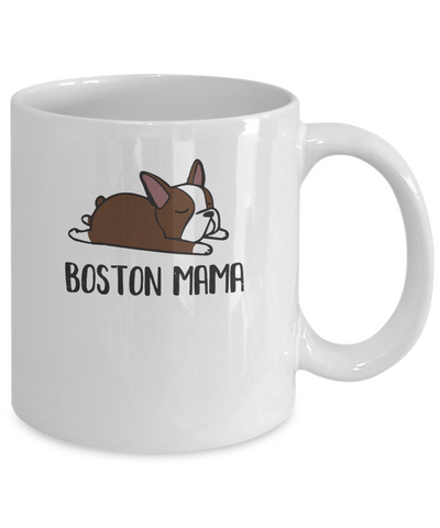 Brown Boston Terrier Mama Bostie Mom Gifts Women Mug Coffee Mug | Teecentury.com