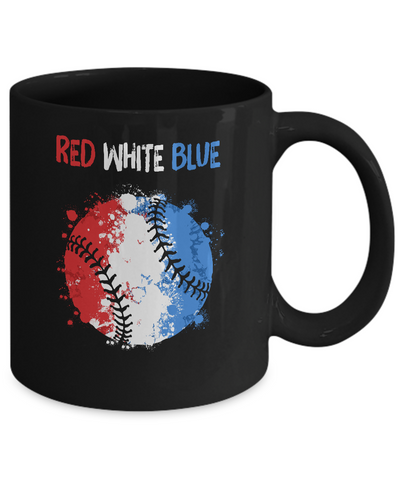 4Th Of July Red White Blue Baseball Lovers Patriotic Mug Coffee Mug | Teecentury.com
