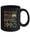 Awesome Since April 1990 Vintage 32th Birthday Gifts Mug Coffee Mug | Teecentury.com