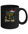 Christmas Ugly Hanukkah Sweater menorah Santa hat Jew-ish Mug Coffee Mug | Teecentury.com