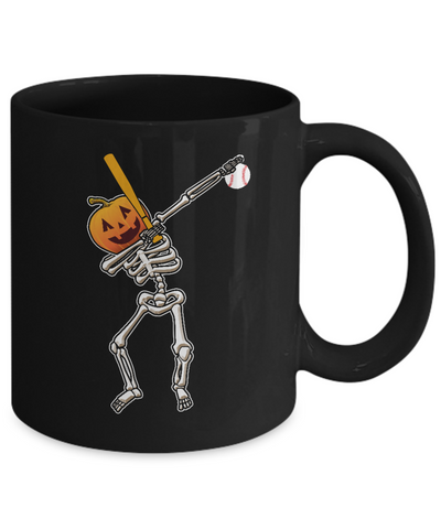 Halloween Dabbing Skeleton Baseball Mug Coffee Mug | Teecentury.com