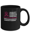 Burgundy Ribbon Multiple Myeloma Awareness US Flag Mug Coffee Mug | Teecentury.com