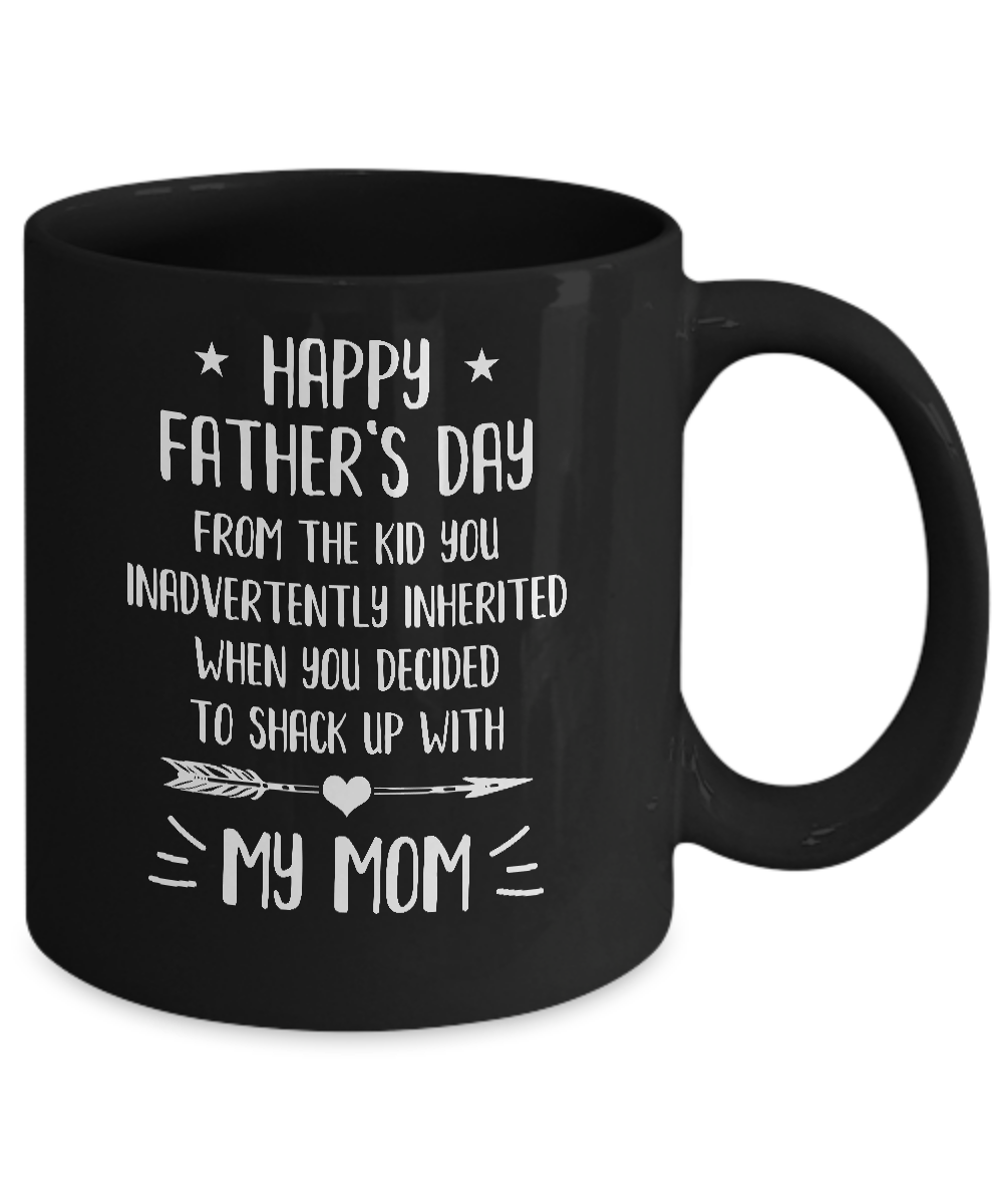 Happy Fathers Day From The Kid You Bonus Step Dad Gift Mug Coffee Mug | Teecentury.com