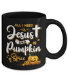 All I Need Is Jesus And Pumpkin Spice Halloween Mug Coffee Mug | Teecentury.com
