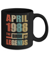 Vintage Retro April 1988 Birth Of Legends 34th Birthday Mug Coffee Mug | Teecentury.com