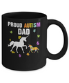Proud Autism Dad Unicorn Autism Awareness Mug Coffee Mug | Teecentury.com