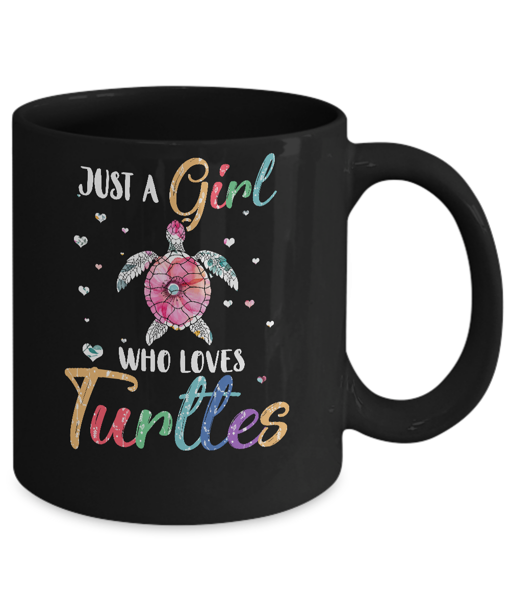 Just A Girl Who Loves Turtles Cute Turtle Lover Mug Coffee Mug | Teecentury.com