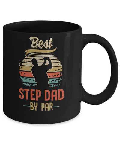 Vintage Best Step Dad By Par Fathers Day Funny Golf Gift Mug Coffee Mug | Teecentury.com