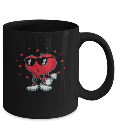 Valentine's Day Heart Doing The Floss Dance Mug Coffee Mug | Teecentury.com