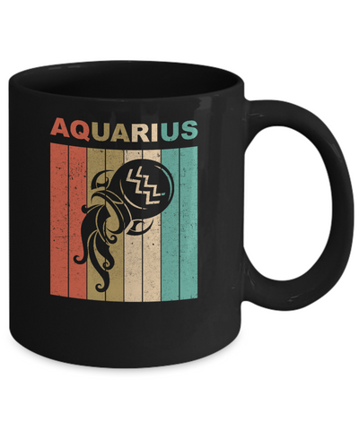 Vintage Aquarius Zodiac January February Birthday Gift Mug Coffee Mug | Teecentury.com