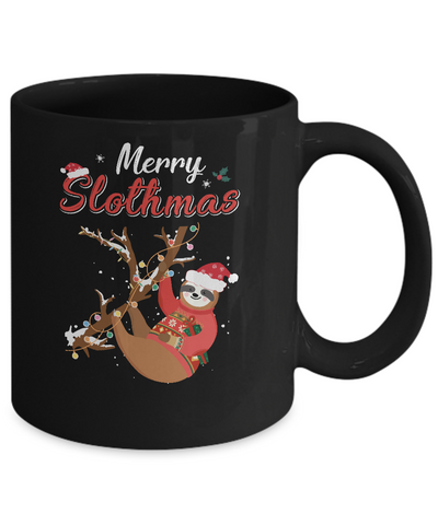 Merry Slothmas Christmas Pajama For Sloth Lovers Mug Coffee Mug | Teecentury.com
