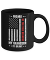 Home Of The Free Because My Grandson Is Brave Papa Grandma Mug Coffee Mug | Teecentury.com