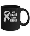 Her Fight Is My Fight Lung Cancer Clear Awareness Mug Coffee Mug | Teecentury.com