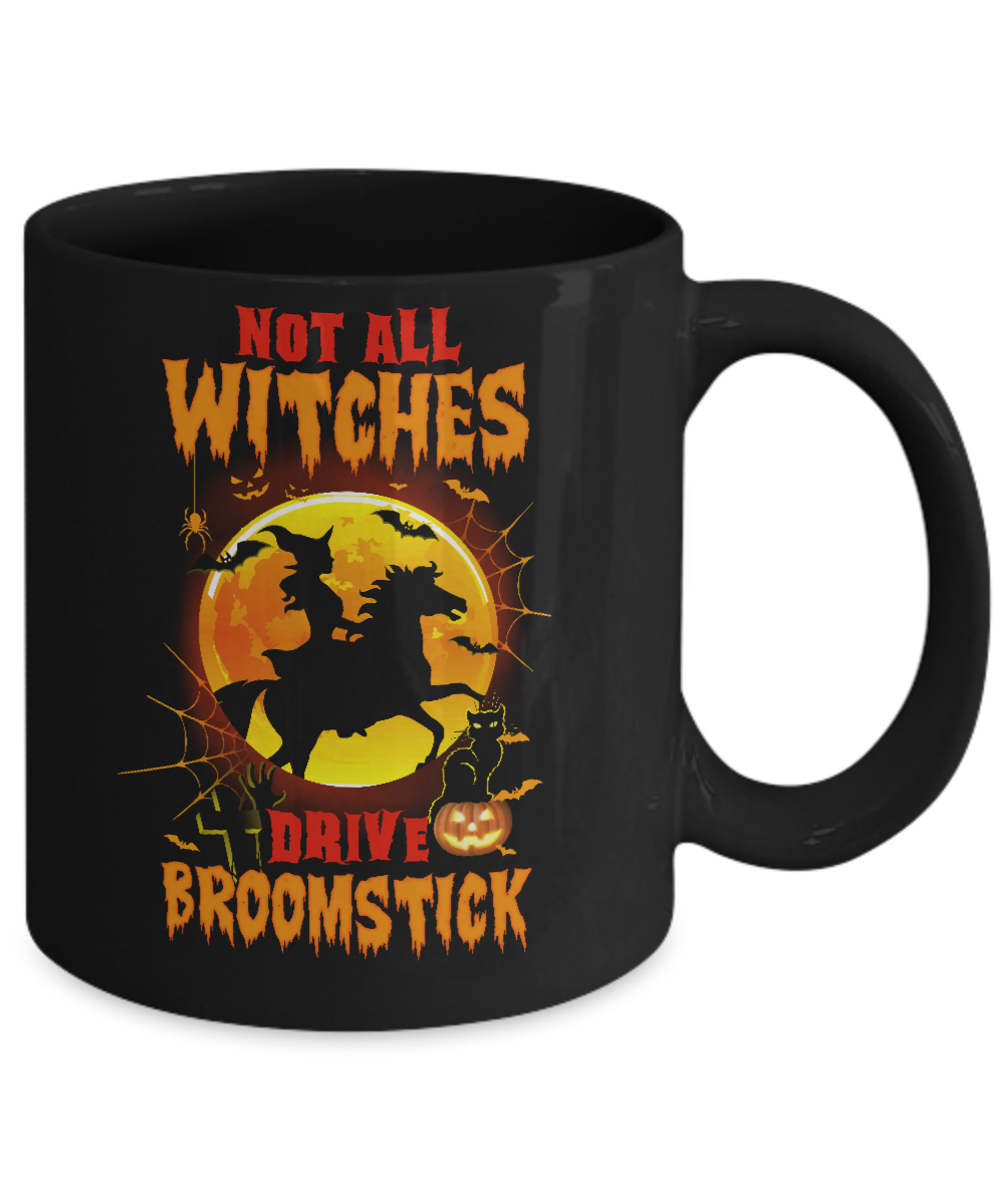Not All Witches Drive Broom Funny Halloween Horse Mug Coffee Mug | Teecentury.com