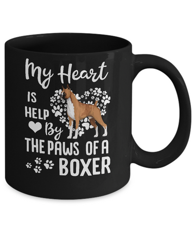 My Heart Is Held By The Paws Of A Boxer Lover Mug Coffee Mug | Teecentury.com