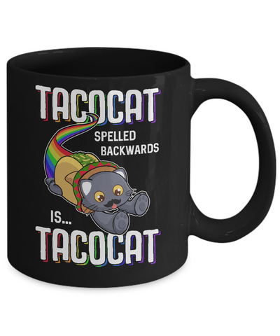 Funny Taco Cat Tacocat Spelled Backwards Is Tacocat Cat Mug Coffee Mug | Teecentury.com