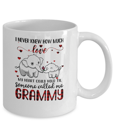 Someone Called Me Grammy Elephant Red Plaid Mother's Day Mug Coffee Mug | Teecentury.com