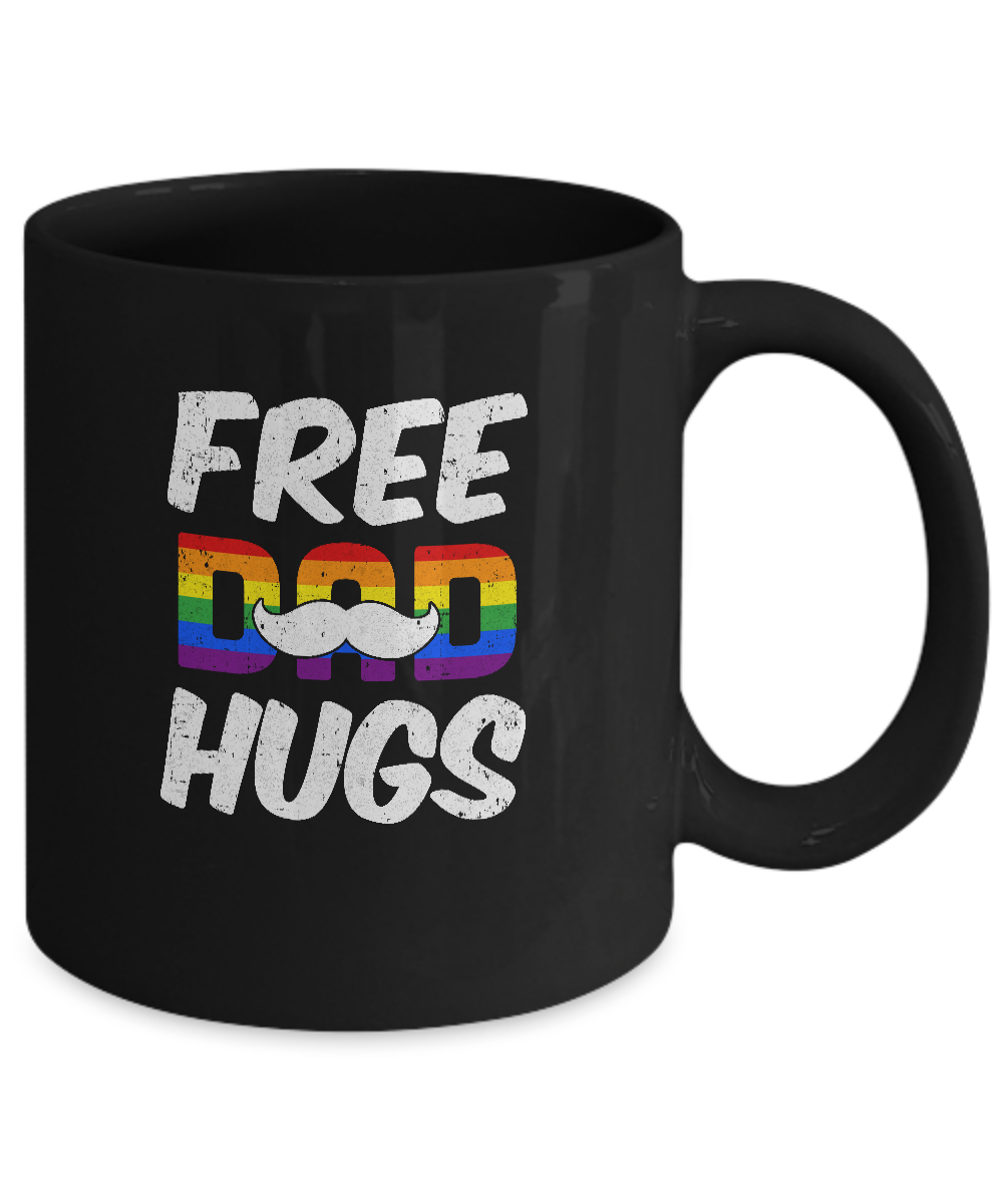 LGBT Pride Month Free Dad Hugs Mug Coffee Mug | Teecentury.com