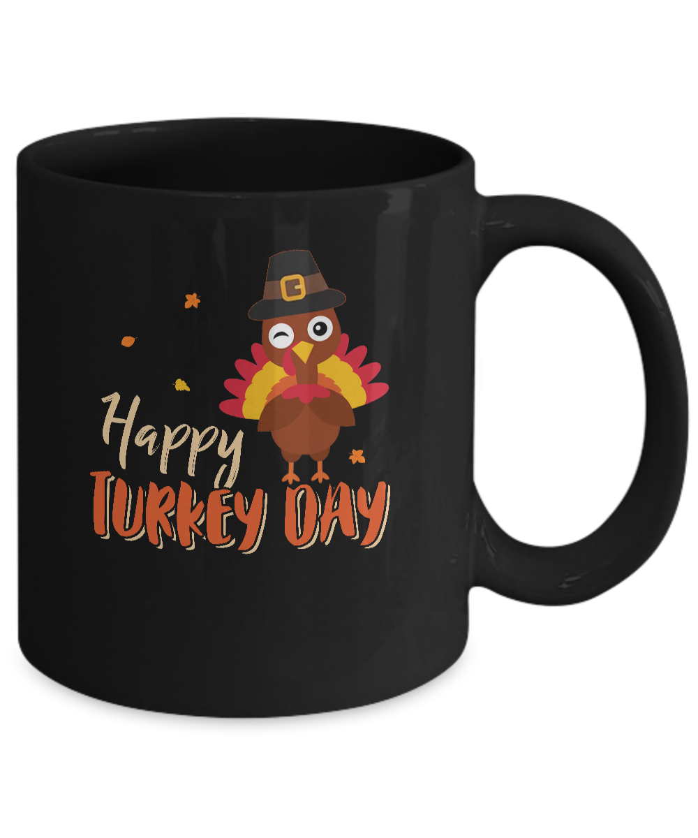 Happy Turkey Day Funny Thanksgiving Gift Mug Coffee Mug | Teecentury.com