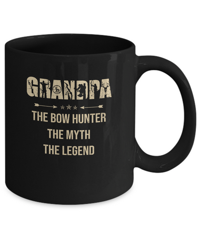 Grandpa The Bow Hunter The Myth The Legend Funny Hunting Mug Coffee Mug | Teecentury.com